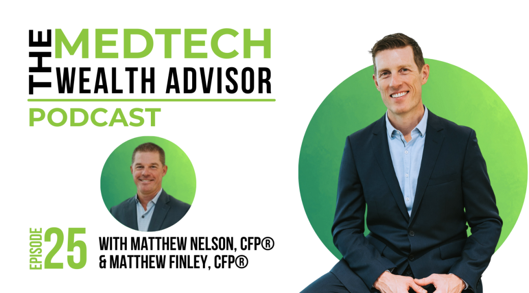 The MedTech Wealth Advisor Podcast Graphic with Matt Nelson & Matthew Finley for Episode 25: Investment FAQs Answered